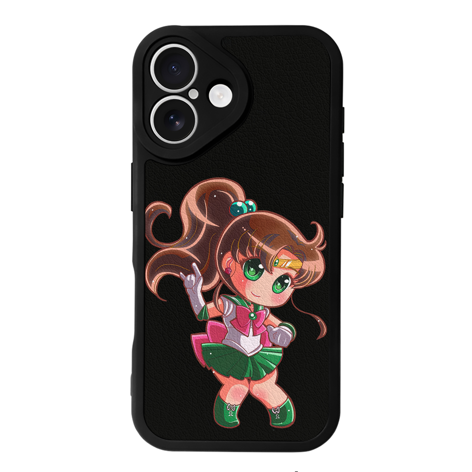 （画像用） 美少女戦士セーラームーン 木野 まこと きの まこと Sailor Moon Kino Makoto （セーラージュピター；Sailor Jupiter） 【iPhone 16シリーズ対応】シリコンスマホケース（レザー調） 材質：シリコン